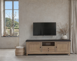 Meuble TV 2 portes + 1 Tiroir, 1 niche – VAUBAN